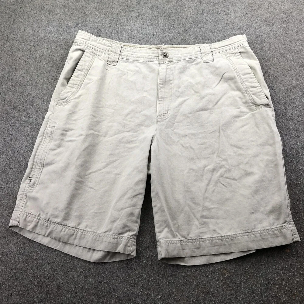 Columbia Shorts Mens 38 Beige Cargo Canvas Omni-Shield 11 Inseam Casual Outdoor